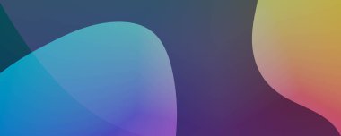 Mavi ve turuncu renkli soyut eğriler arka plan çizimleri fütüristik modern şekiller