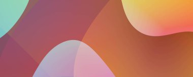 Turuncu renkli soyut eğriler arkaplan illüstrasyonları geçmişe dönük fütürist modern şekiller