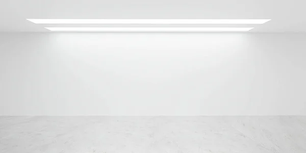 Κενό Λευκό Πατάρι Τοίχου Γραφείου Εσωτερικό Ηλιόλουστο Φωτισμό Κενό Κενό — Φωτογραφία Αρχείου