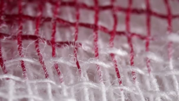 Bandages imbibés de sang sous macro . — Video