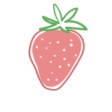 Beyaz arka planda düz çilekler