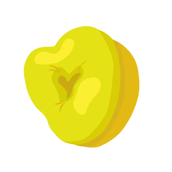 Желтый Пончик Белом Фоне Выпечка — стоковый вектор