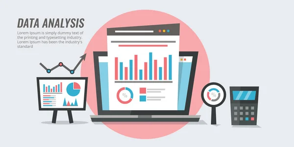 Бизнес Данные Анализ Больших Данных Рыночные Исследования Наука Данных Веб — стоковый вектор