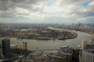 Kanarya Wharf işletme bölge görünümü, Londra, İngiltere