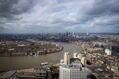 Kanarya Wharf işletme bölge görünümü, Londra, İngiltere