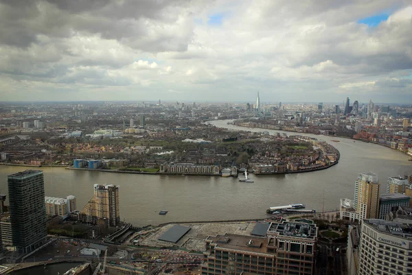 Canary Wharf business district view, Londres, Inglaterra — Foto de Stock