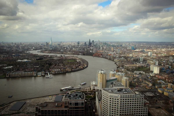 Canary Wharf business district view, Londres, Inglaterra — Foto de Stock