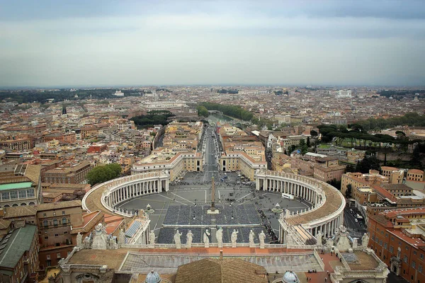 Platz Der Basilika Des Heiligen Petrus Vatikanischem Panorama — Stockfoto