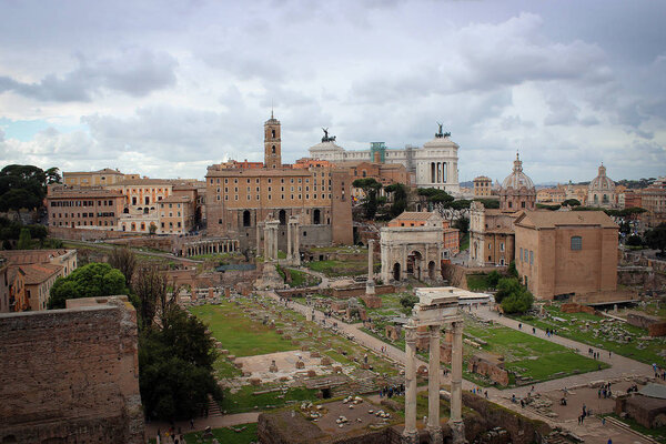 Roman Forum ruins, Rome, Italy