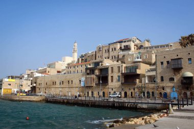 Eski liman görünümünde Jaffa, Tel Aviv, İsrail