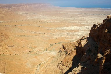 Masada Kalesi, İsrail yakınındaki doğal çöl manzaraları