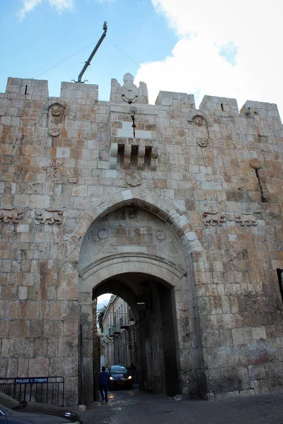 Puertas Los Leones Antigua Jerusalén Israel — Foto de Stock