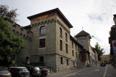 Eski sokak mimarisi, Lucerne, İsviçre