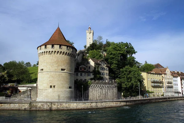 Antigua Fortaleza Lucerna Suiza —  Fotos de Stock