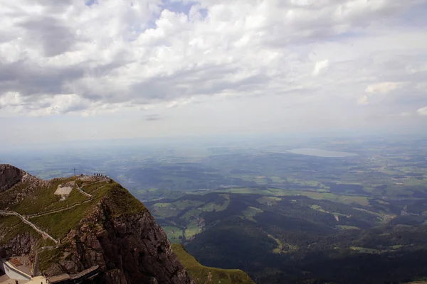 Malebné Zataženo Svahy Mount Pilatus Švýcarsko — Stock fotografie