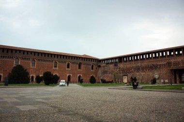 Anıtsal mimari Sforza Kalesi, Milan, İtalya