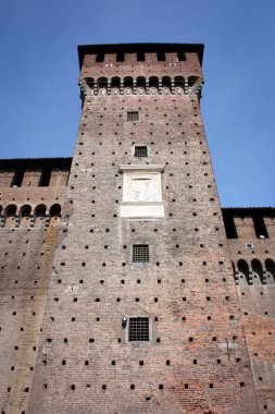 Anıtsal mimari Sforza Kalesi, Milan, İtalya