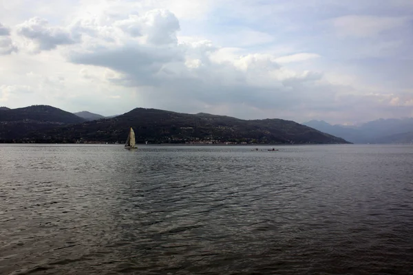 Lago Varese Vista Panoramica Lombardia Italia — Foto Stock