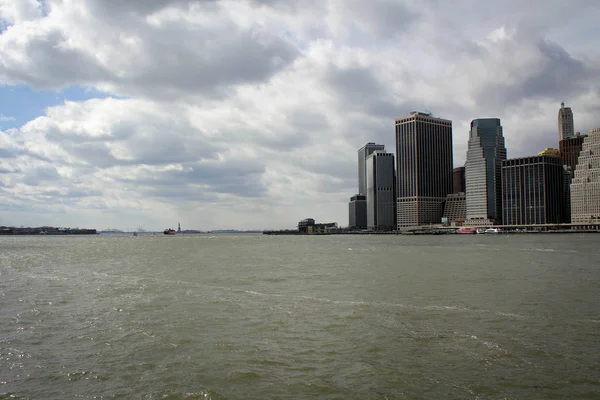 Манхеттен Хмарочосів Погляд Боку Брукліна Нью Йорк Сша — стокове фото
