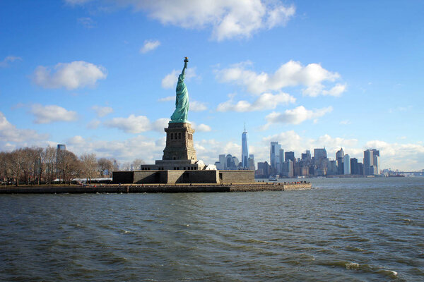 Statue of Liberty scenic view, New York City, USA