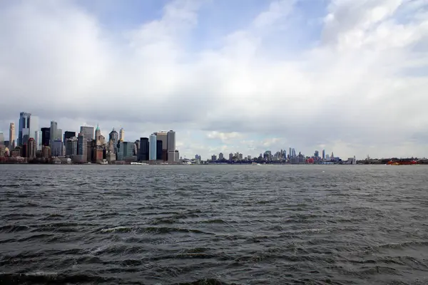 Skyline Manhattan Jersey City Vista Desde Hudson River — Foto de Stock