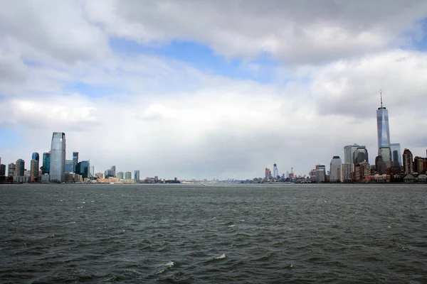 Skyline Manhattan Jersey City Vista Rio Hudson Eua — Fotografia de Stock