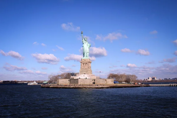 Estátua Liberdade Vista Panorâmica Nova York Eua Fotos De Bancos De Imagens