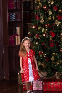 Noel ağacı, Kırmızı elbiseli güzel kız. 