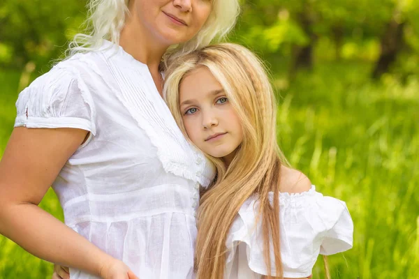 Uma grande família está descansando na natureza — Fotografia de Stock