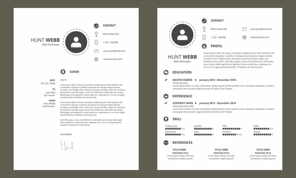 CV özgeçmiş ile kapak en az temiz