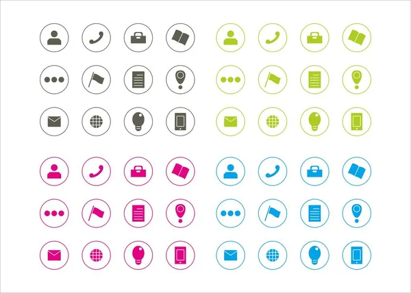 Icon Graphic Resources Circle Template Vector Series 1 — Stock Vector