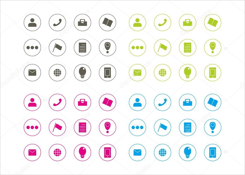 Icon Graphic Resources Circle Template Vector Series 1