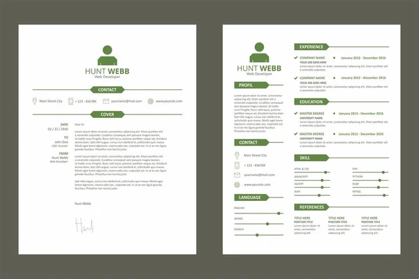 CV, özgeçmiş özgeçmiş ve kapak mektubu etiket başlık Yeşil Temizlik