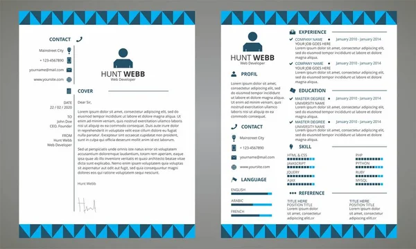 CV, CV, Curriculum Vitae — Wektor stockowy