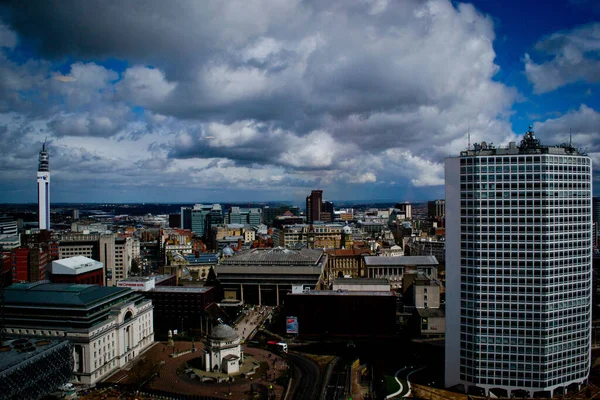 Vista Desde Rascacielos Del Paisaje Birmingham Reino Unido — Foto de Stock