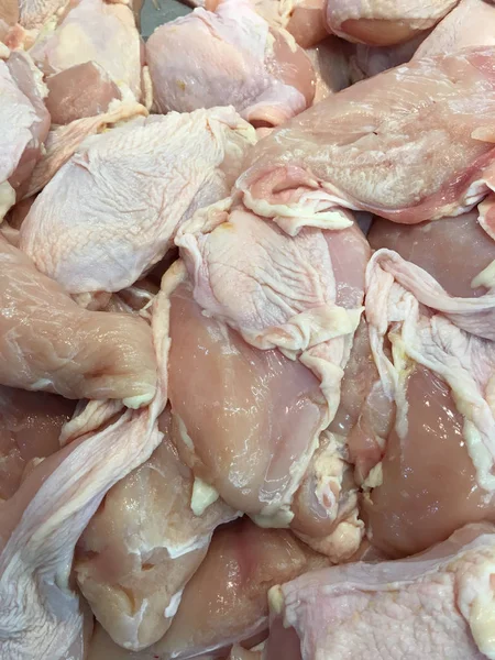 Chopped Fresh Chicken Cooking — Stock Photo, Image