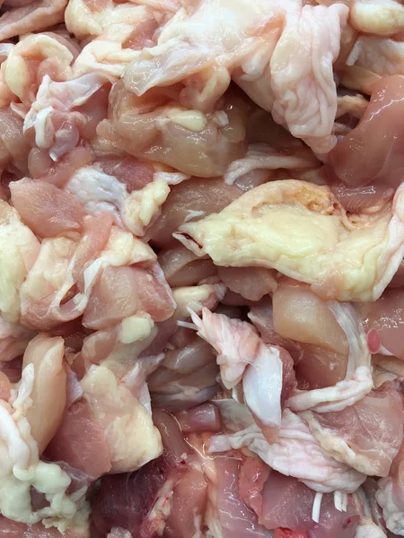 Chopped Fresh Chicken Cooking — Stock Photo, Image