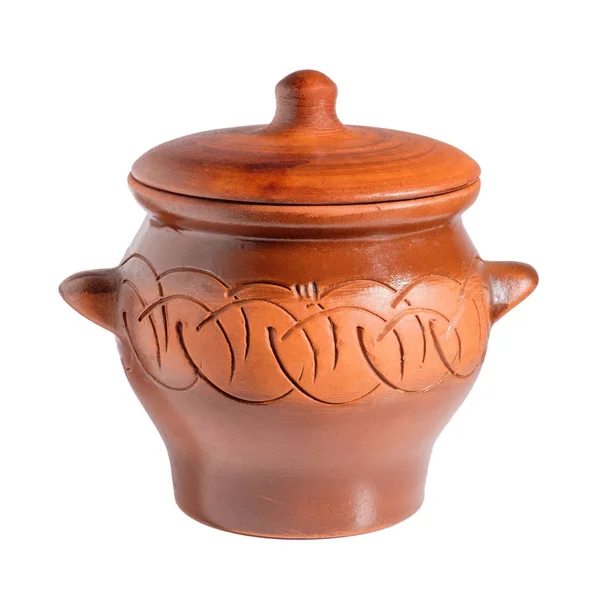 toprak kap üzerinde beyaz izole kapak ile