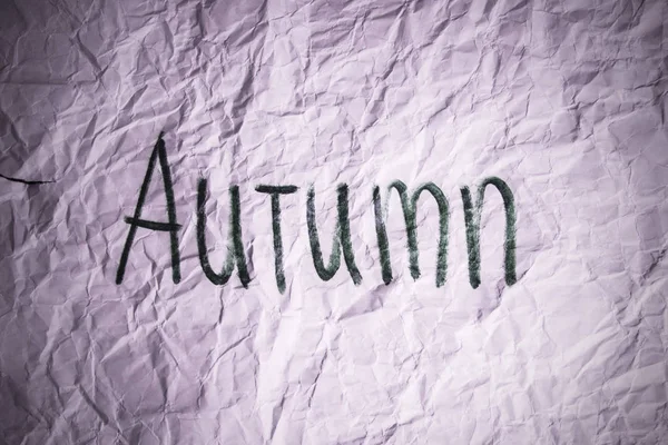 Depressive autumn word — Stock Photo, Image