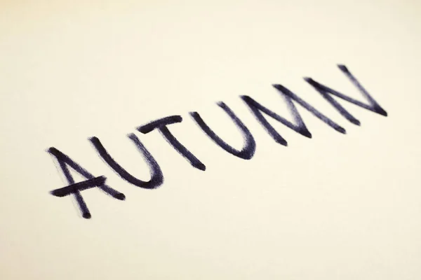 Herfst teken word — Stockfoto