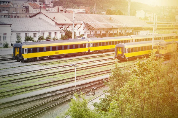 Fundo das infra-estruturas ferroviárias . — Fotografia de Stock