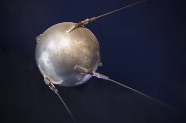 Sputnik yakın çekim. Uzay teknolojisi pioneer. 