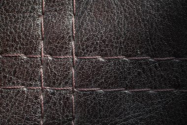 İş parçacığı makro doku ile deri.