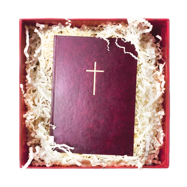 Bible en papier d'emballage cadeau . — Photo