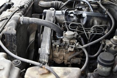 Eski dizel motor, motor devre dışı.