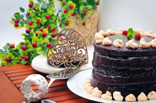 Bolo de chocolate caseiro — Fotografia de Stock