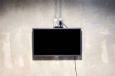 Modern tv duvar çimento duvardaki.