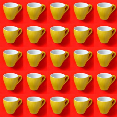 Espresso fincan pop sanat tarzı ile kolaj