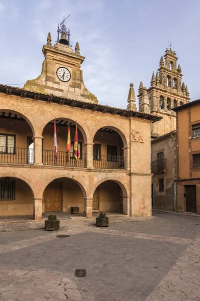 Praça Principal Cidade Ayllon Província Segóvia Praça Principal Cidade Ayllon — Fotografia de Stock