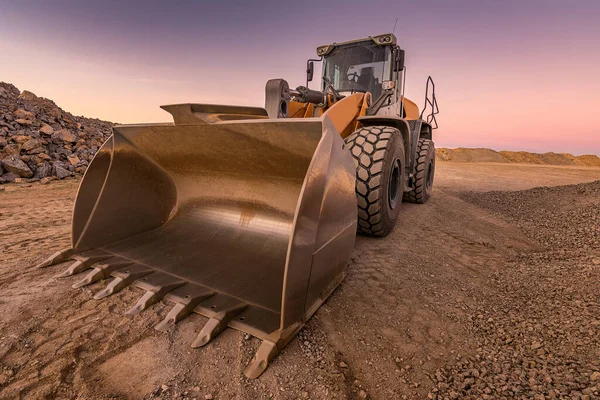 Excavator Road Construction Works Machinery Needed Construction — Stock Photo, Image